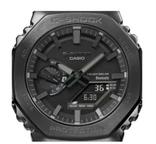 Casio G-Shock Tough Solar Black Dial Full Metal Ion Plated Watch GMB2100BD-1A