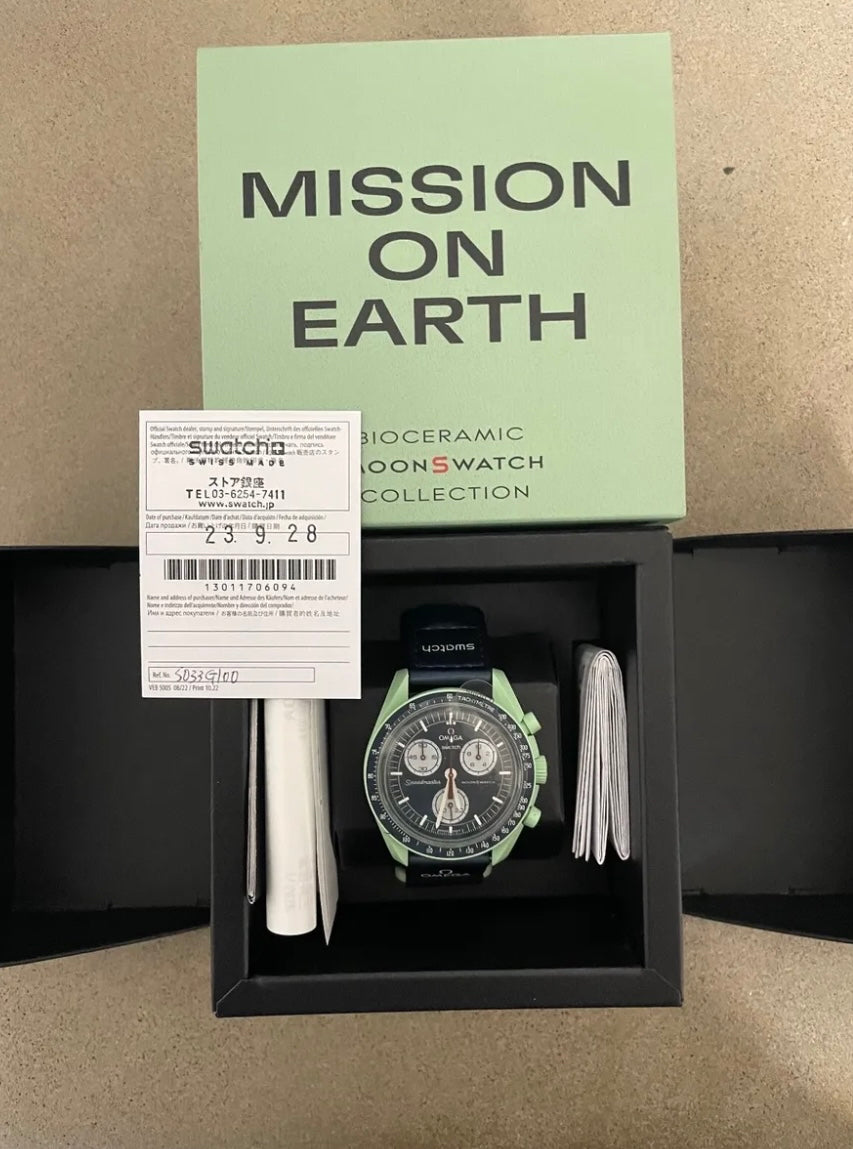 Swatch x Omega Bioceramic Moonswatch Mission To Earth